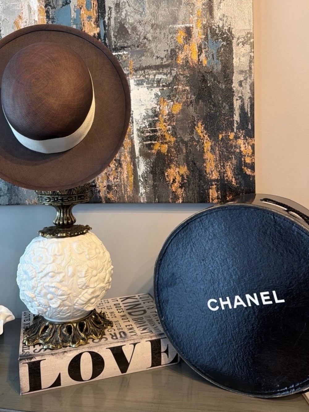 Vintage Channel Straw Hat